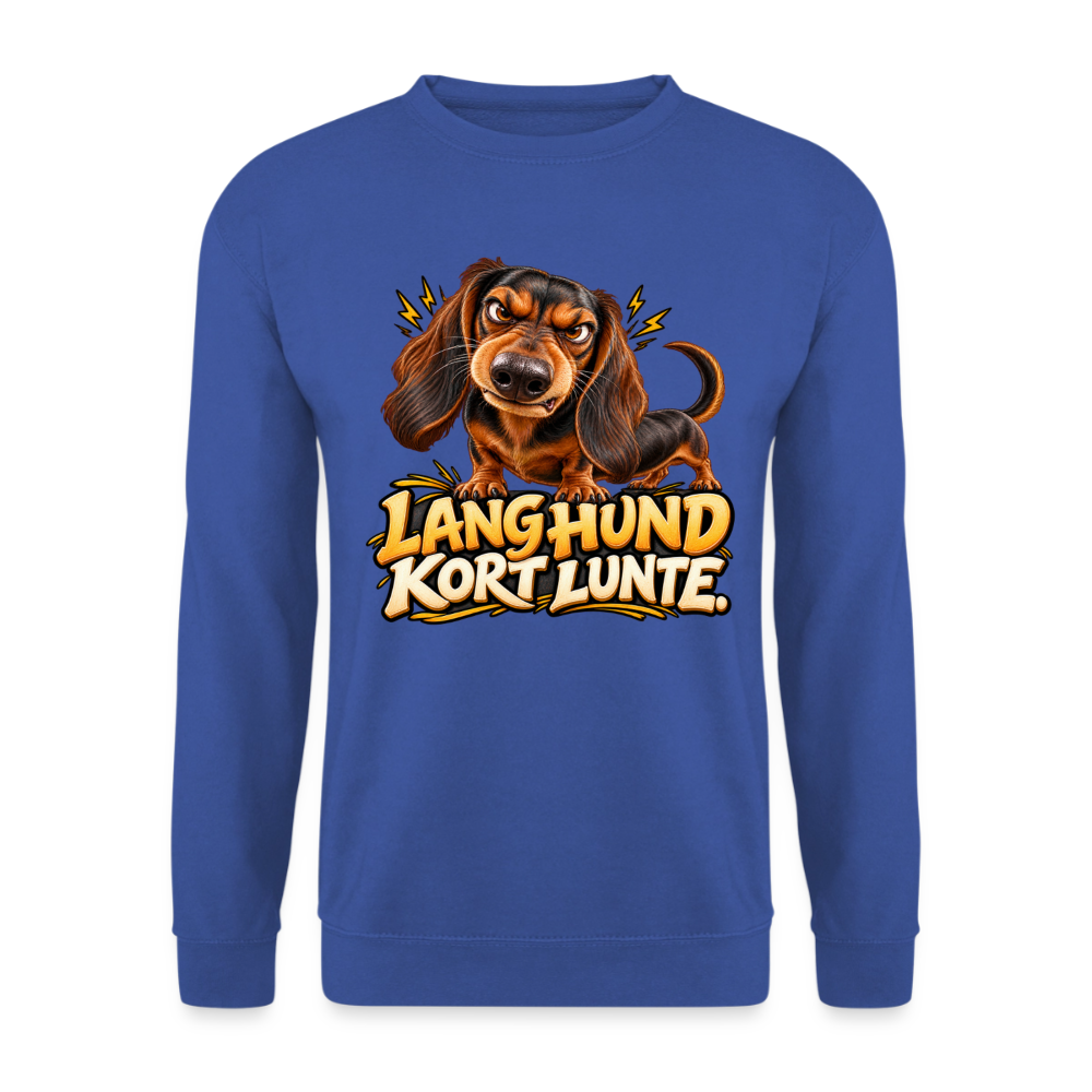 CityShirts - Sweatshirt - Lang Hund – Kort Lunte - CS026 - kongeblå