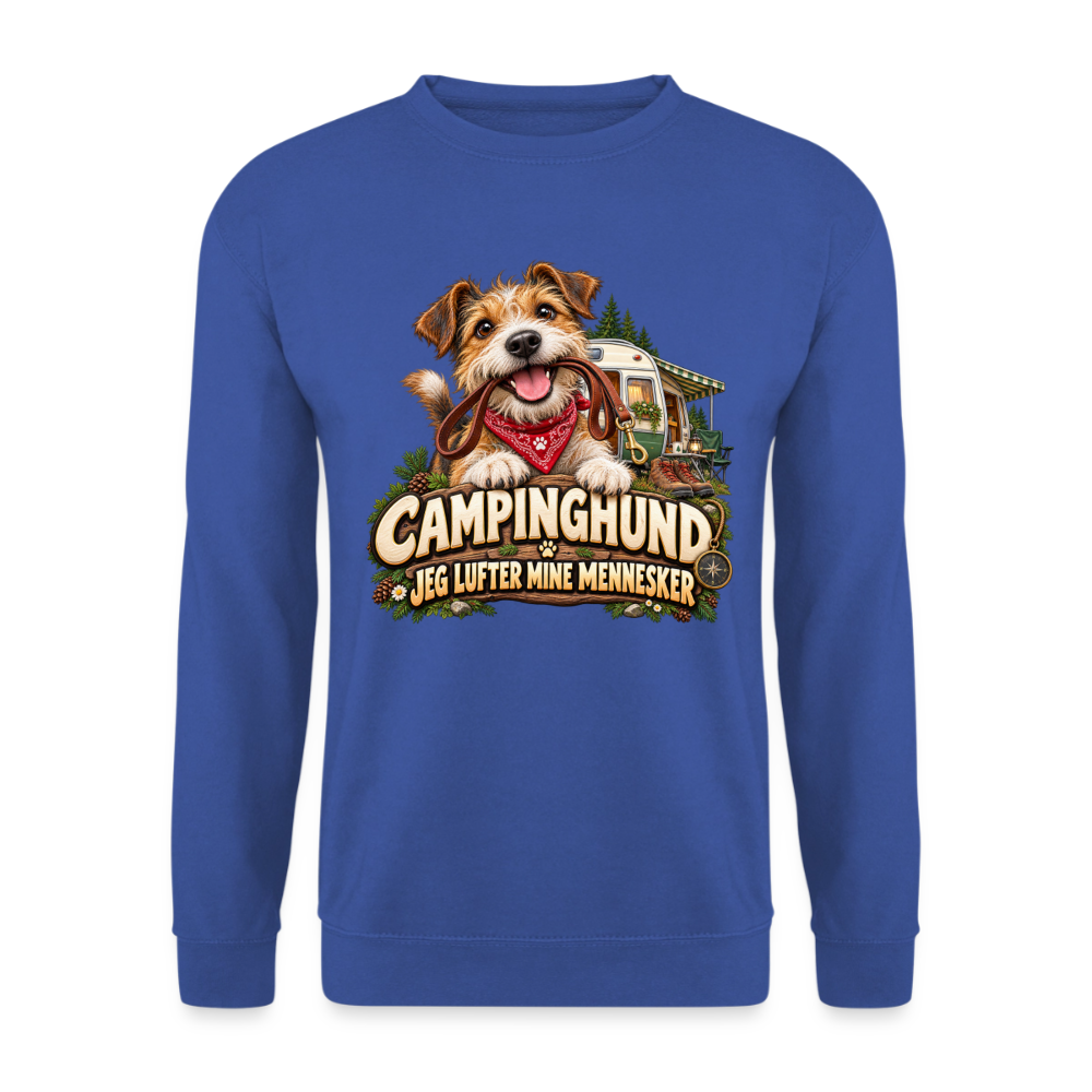 CityShirts - Sweatshirt - Campinghund – Jeg lufter mine mennesker - CS041 - kongeblå