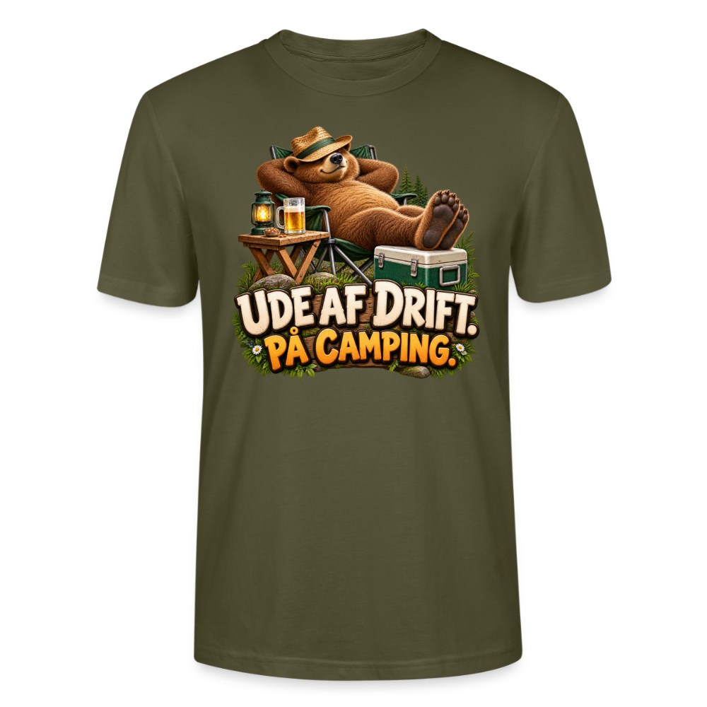 CityShirts - T-shirt - Ude af drift. På camping. - CS035 - khaki