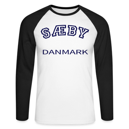 CityShirt - Baseball T-Shirt - Sæby - hvid/sort