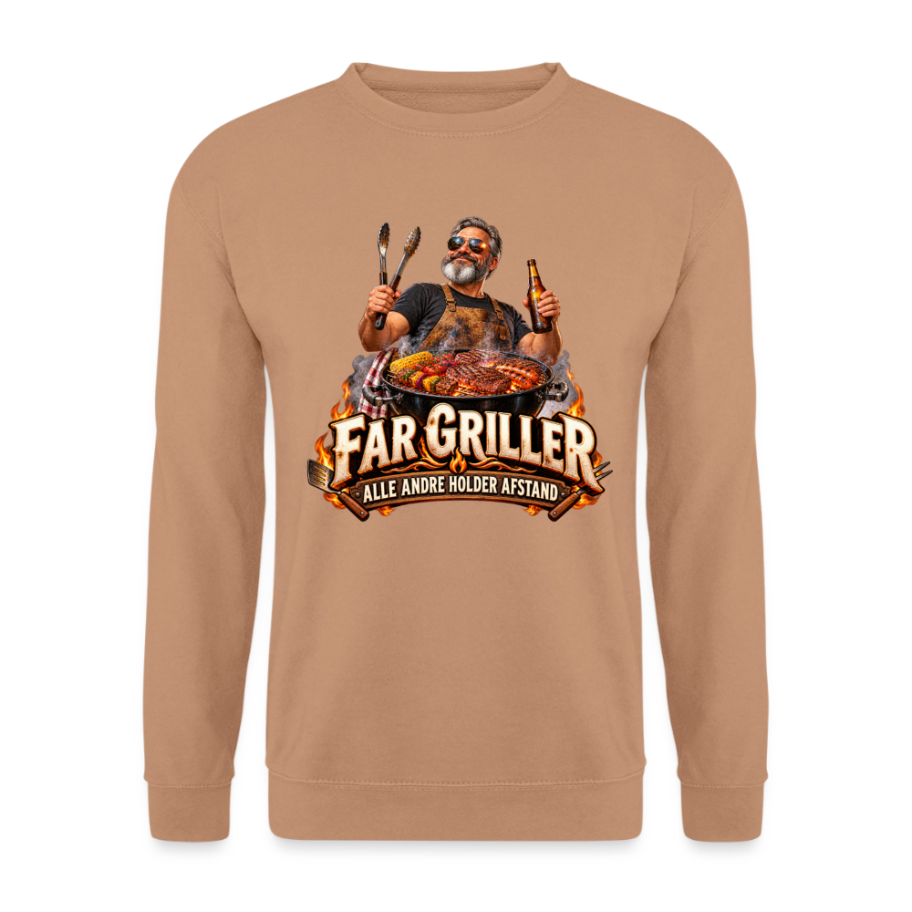 CityShirts - Sweatshirt - Far griller – Alle andre holder afstand - CS055 - mokka