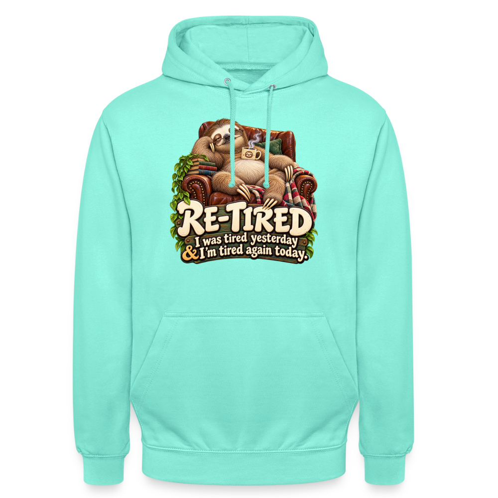 CityShirts - Hoodie - Re-tired – Tired again today - CS009 - mint