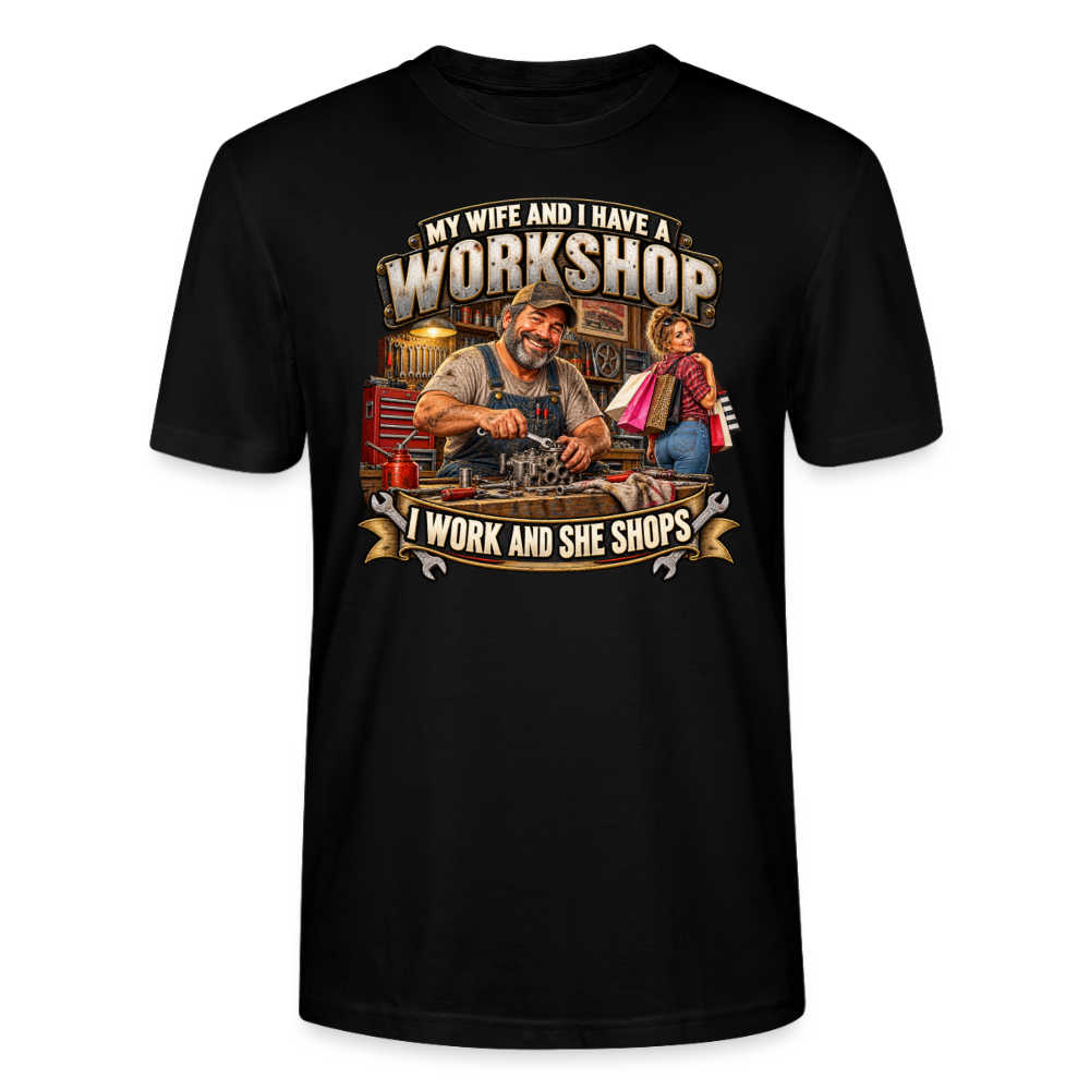 CityShirts - T-shirt - Workshop – I work and she shops - CS021 - sort