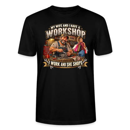 CityShirts - T-shirt - Workshop – I work and she shops - CS021 - sort