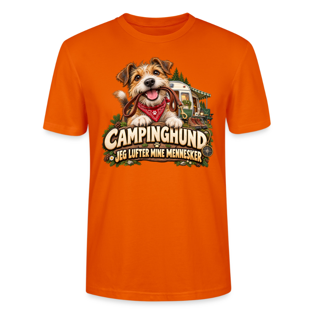 CityShirts - T-shirt - Campinghund – Jeg lufter mine mennesker - CS041 - mørk orange