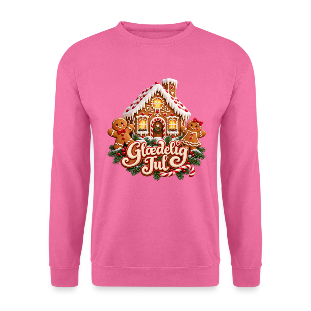 CityShirts - Sweatshirt - Glædelig Jul – peberkagehygge - CS067 - pink