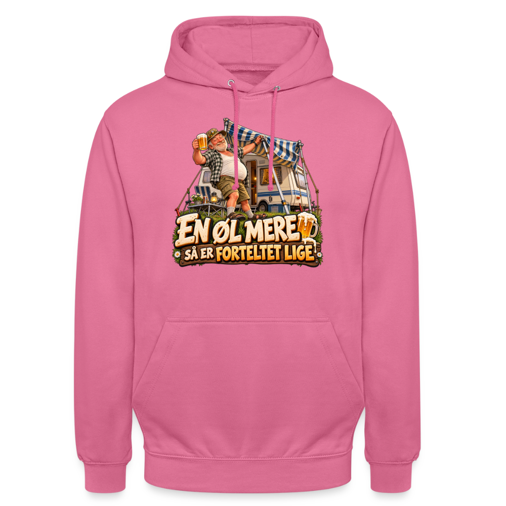 CityShirts - Hoodie - En øl mere, så er forteltet lige - CS039 - pink