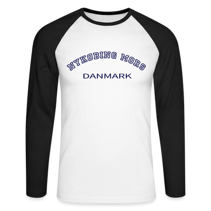 CityShirt - Baseball T-Shirt - Nykøbing Mors - hvid/sort