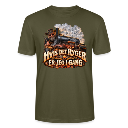 CityShirts - T-shirt - Hvis det ryger, er jeg i gang - CS051 - khaki