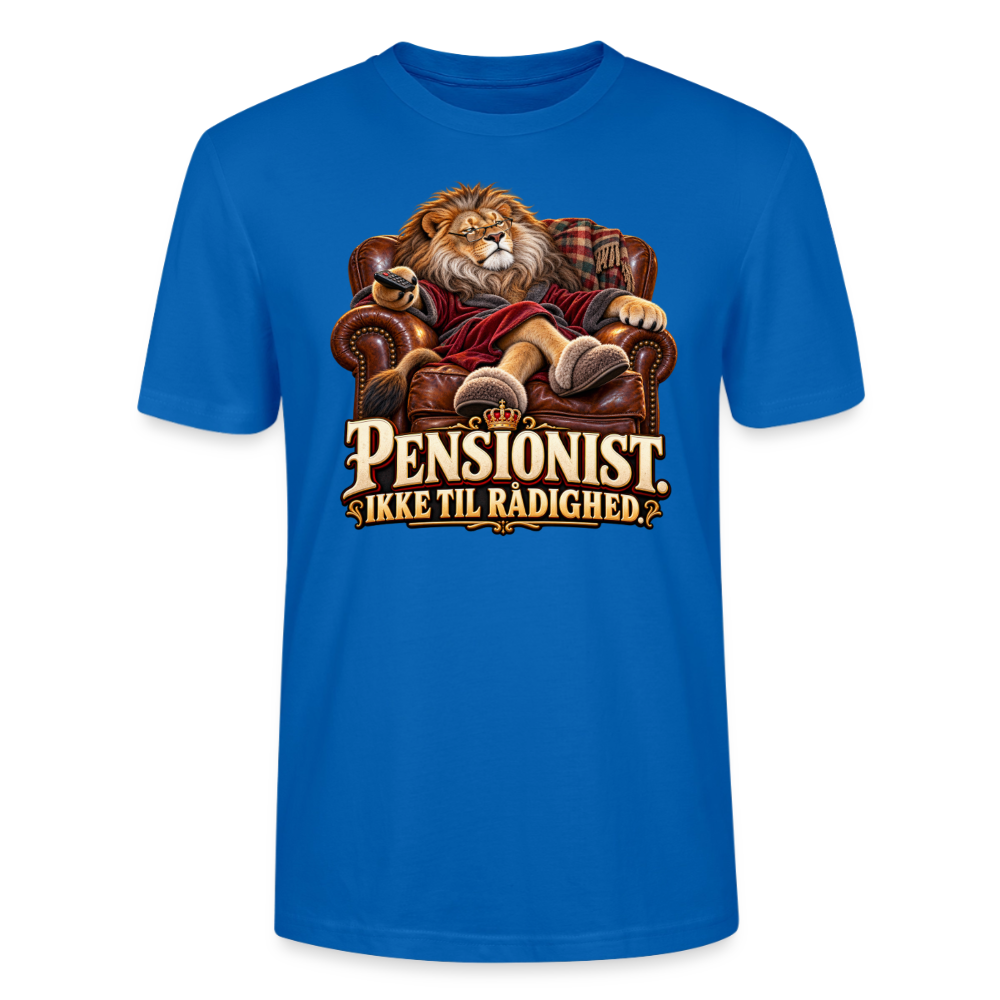 CityShirts - T-shirt - Pensionist. Ikke til rådighed. - CS030 - påfugleblå