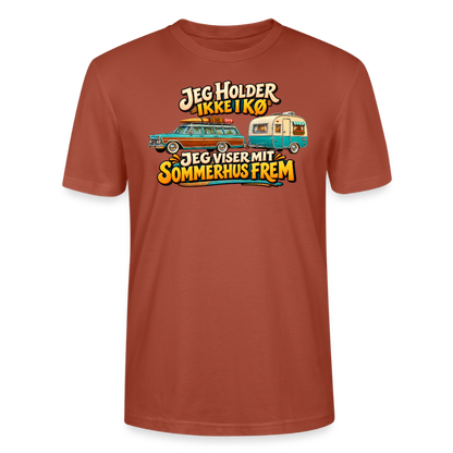 CityShirts - T-shirt - Jeg holder ikke i kø – Jeg viser mit sommerhus frem - CS034 - terrakotta