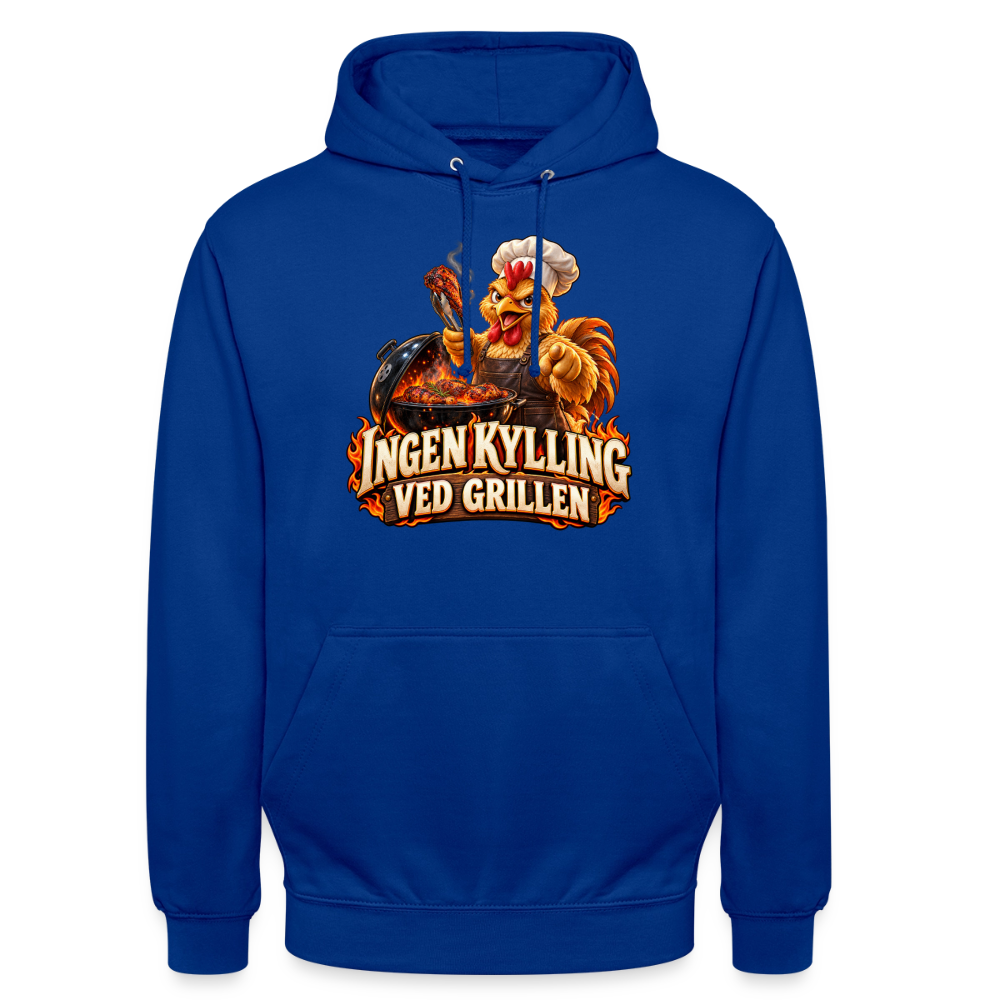 CityShirts - Hoodie - Ingen kylling ved grillen - CS054 - kongeblå