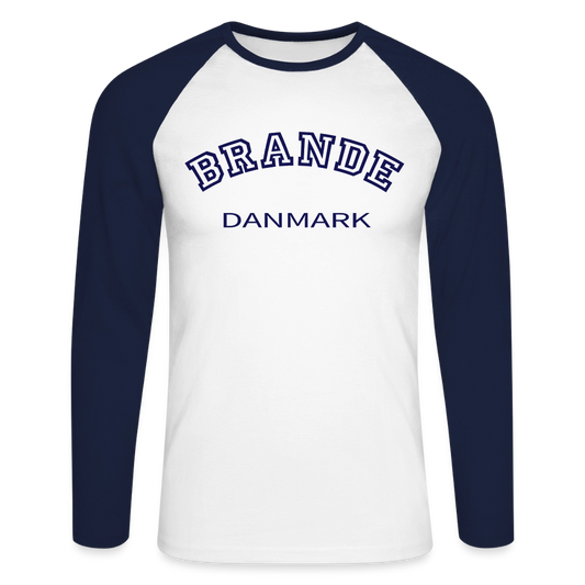 CityShirt - Baseball T-Shirt - Brande - hvid/marineblå