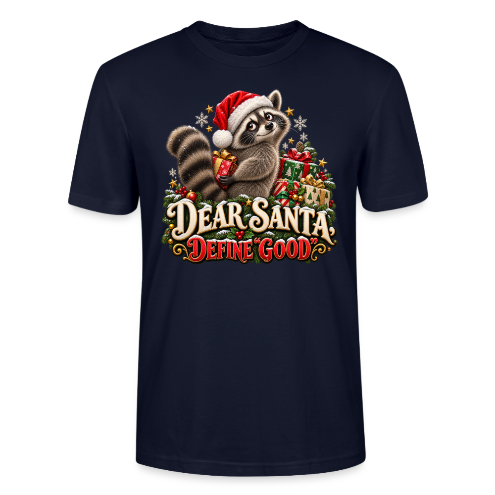 CityShirts - T-shirt - Dear Santa, define good – julevaskebjørn - CS028 - marineblå