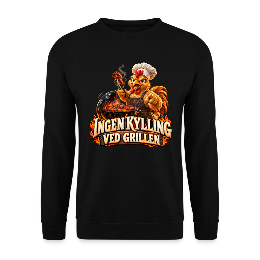 CityShirts - Sweatshirt - Ingen kylling ved grillen - CS054 - sort