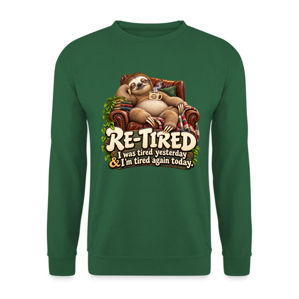 CityShirts - Sweatshirt - Re-tired – Tired again today - CS009 - grøn