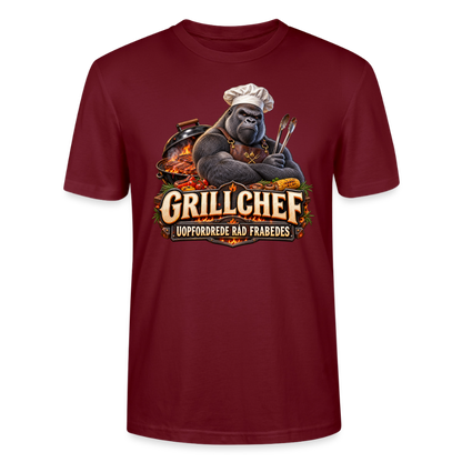 CityShirts - T-shirt - Grillchef – Uopfordrede råd frabedes - CS047 - burgunder-rød