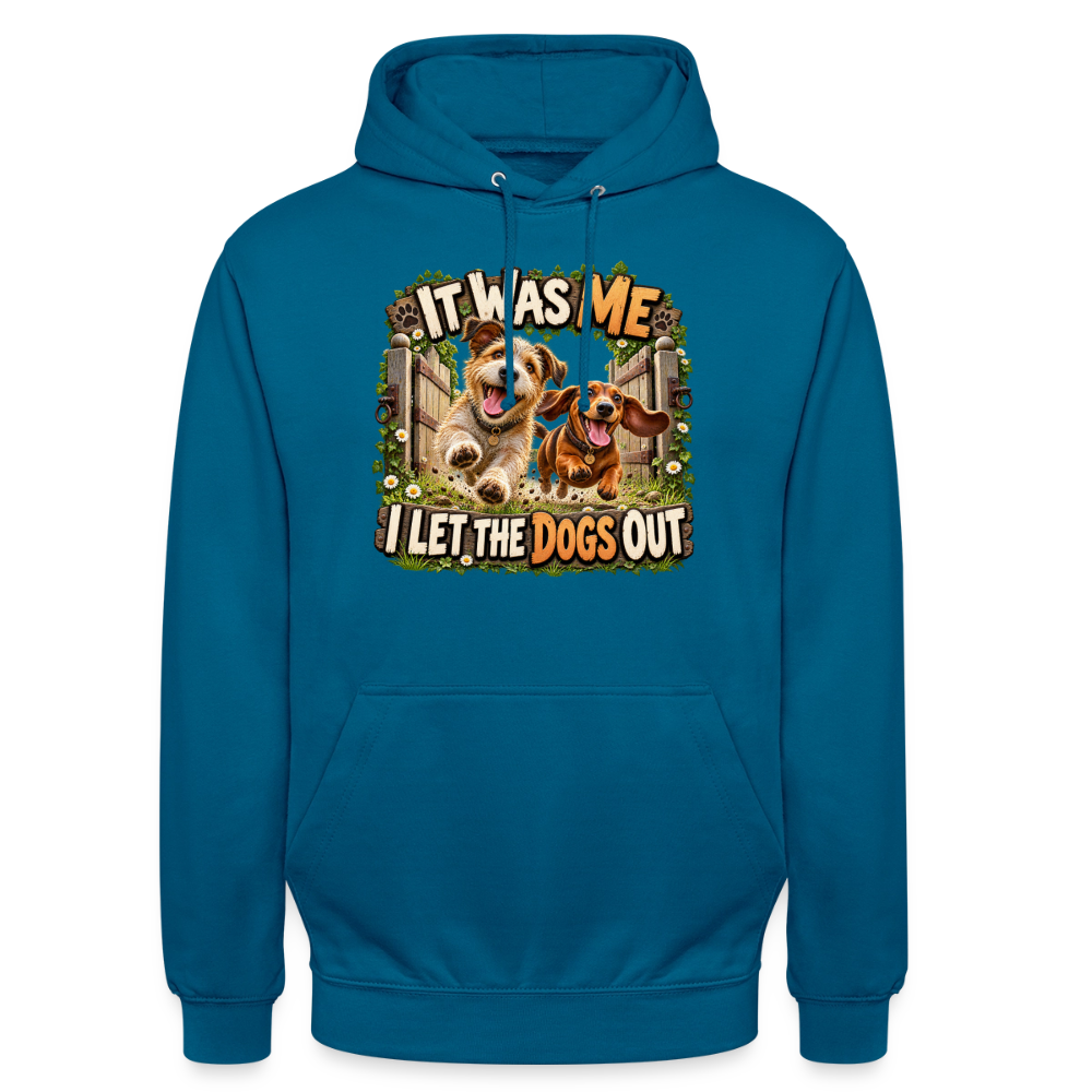 CityShirts - Hoodie - It was me – I let the dogs out - CS013 - dybt havblå 