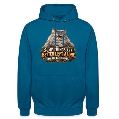 CityShirts - Hoodie - Better left alone – Like me, for instance - CS015 - dybt havblå 