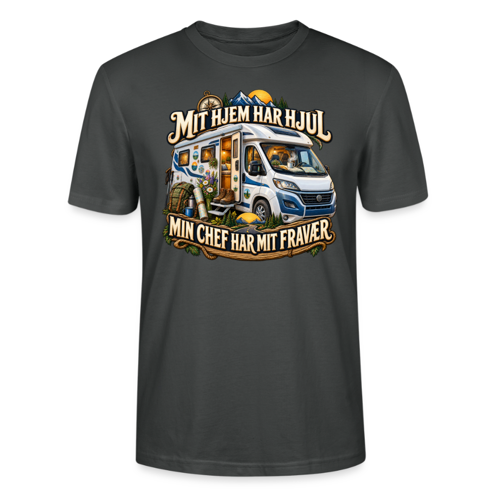 CityShirts - T-shirt - Mit hjem har hjul – Min chef har mit fravær - CS040 - charcoal