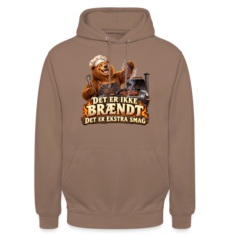 CityShirts - Hoodie - Det er ikke brændt – Det er ekstra smag - CS046 - mokka
