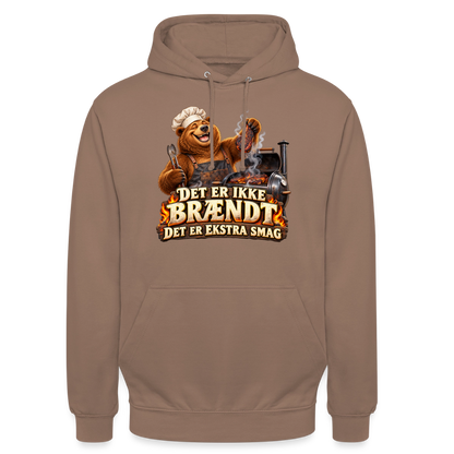 CityShirts - Hoodie - Det er ikke brændt – Det er ekstra smag - CS046 - mokka