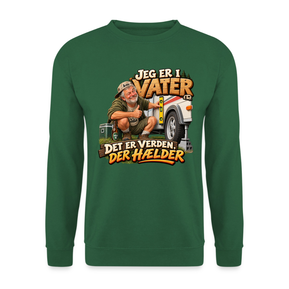 CityShirts - Sweatshirt - Jeg er i vater – Det er verden, der hælder - CS033 - grøn