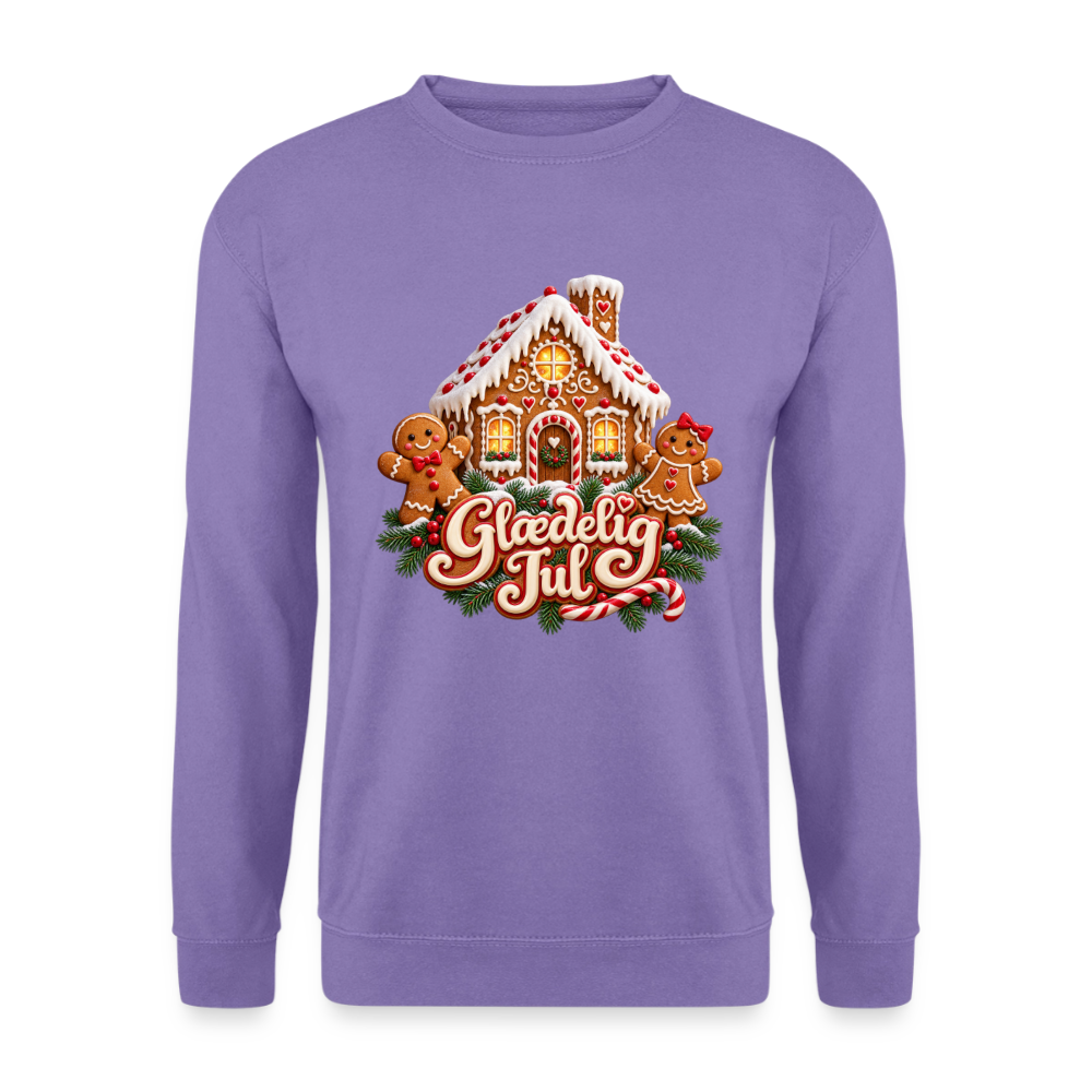 CityShirts - Sweatshirt - Glædelig Jul – peberkagehygge - CS067 - lavendel