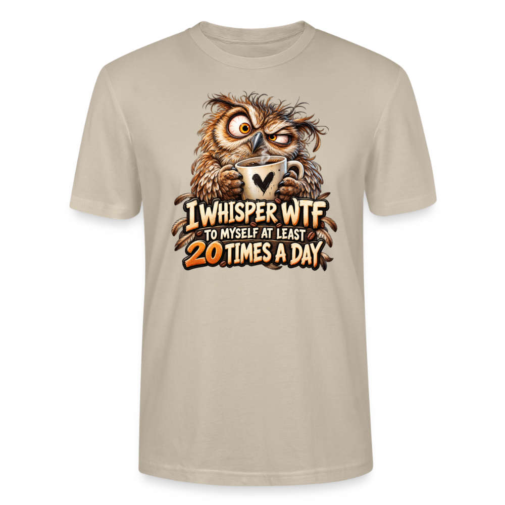 CityShirts - T-shirt - I whisper WTF to myself - CS011 - beige