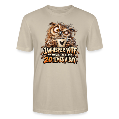 CityShirts - T-shirt - I whisper WTF to myself - CS011 - beige