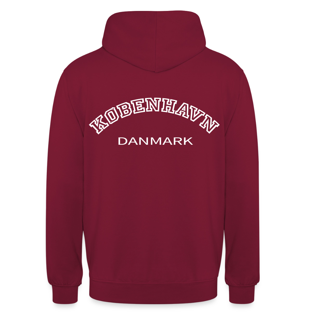 Hættetrøje unisex - København - bordeaux