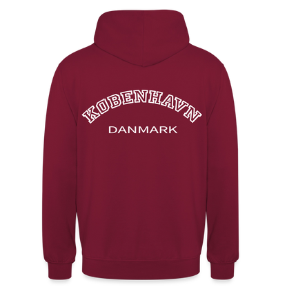 Hættetrøje unisex - København - bordeaux