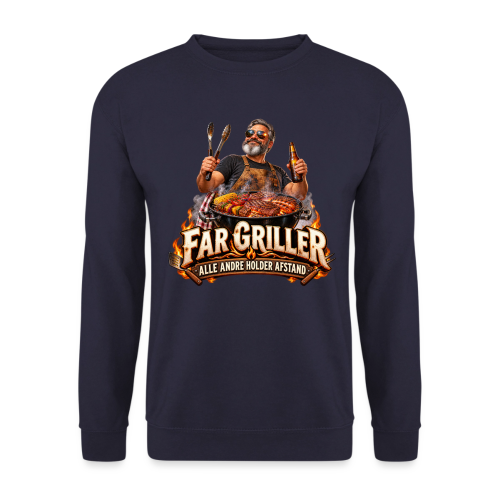 CityShirts - Sweatshirt - Far griller – Alle andre holder afstand - CS055 - marineblå