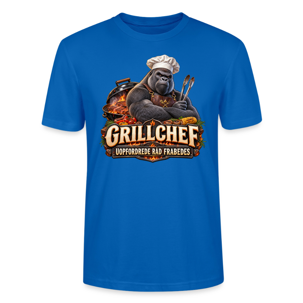 CityShirts - T-shirt - Grillchef – Uopfordrede råd frabedes - CS047 - påfugleblå