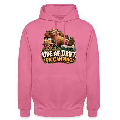 CityShirts - Hoodie - Ude af drift. På camping. - CS035 - pink
