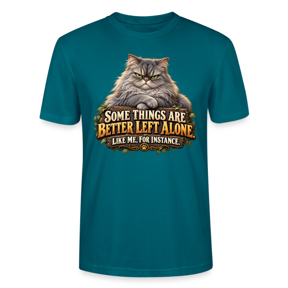 CityShirts - T-shirt - Better left alone – Like me, for instance - CS015 - havblå