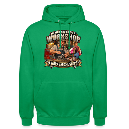 CityShirts - Hoodie - Workshop – I work and she shops - CS021 - kelly grøn
