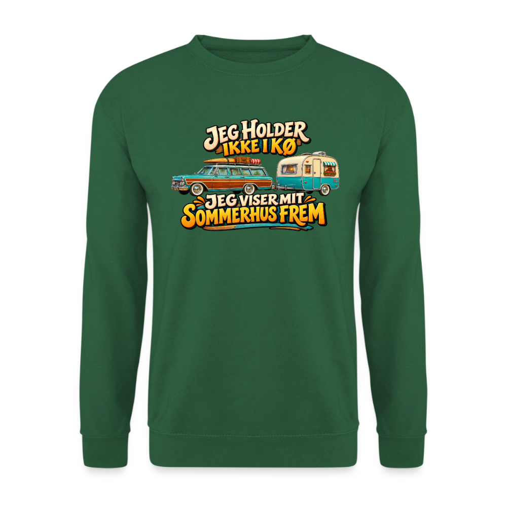 CityShirts - Sweatshirt - Jeg holder ikke i kø – Jeg viser mit sommerhus frem - CS034 - grøn
