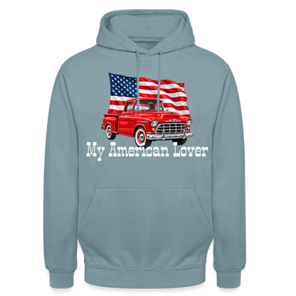 CityShirts - Hoodie - US Car - gråblå