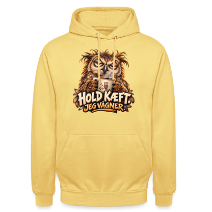 CityShirts - Hoodie - Hold kæft. Jeg vågner. – morgenugle - CS027 - citrongul