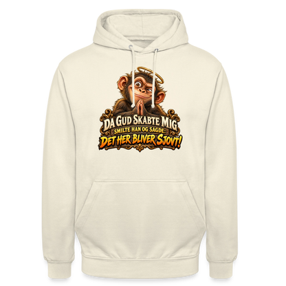 CityShirts - Hoodie - Da Gud skabte mig – Det her bliver sjovt! - CS004 - vaniljemilkshake