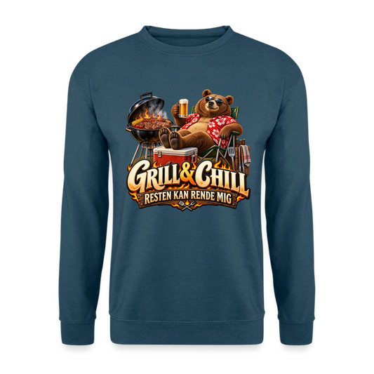 CityShirts - Sweatshirt - Grill & Chill – Resten kan rende mig - CS049 - indigoblå