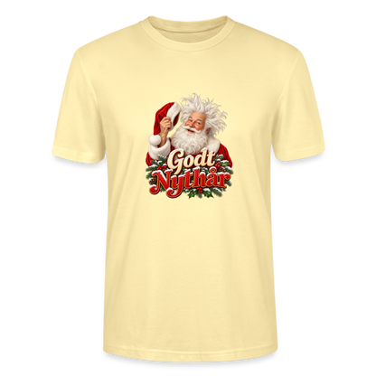 CityShirts - T-shirt - Godt Nythår – julemand med morgenhår - CS061 - cremefarvet