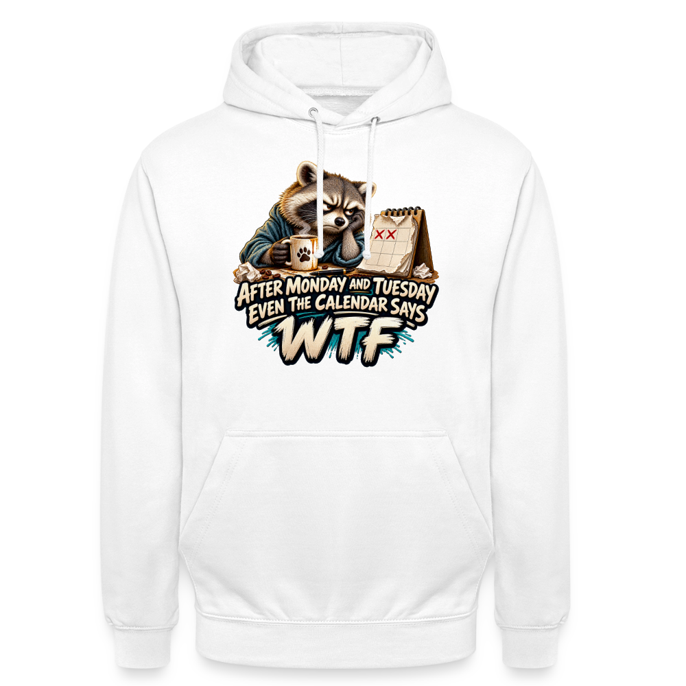 CityShirts - Hoodie - Even the calendar says WTF - CS014 - hvid