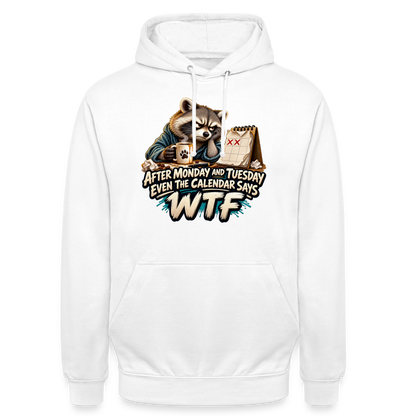 CityShirts - Hoodie - Even the calendar says WTF - CS014 - hvid