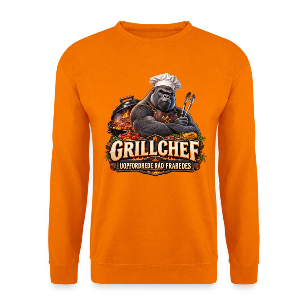 CityShirts - Sweatshirt - Grillchef – Uopfordrede råd frabedes - CS047 - orange