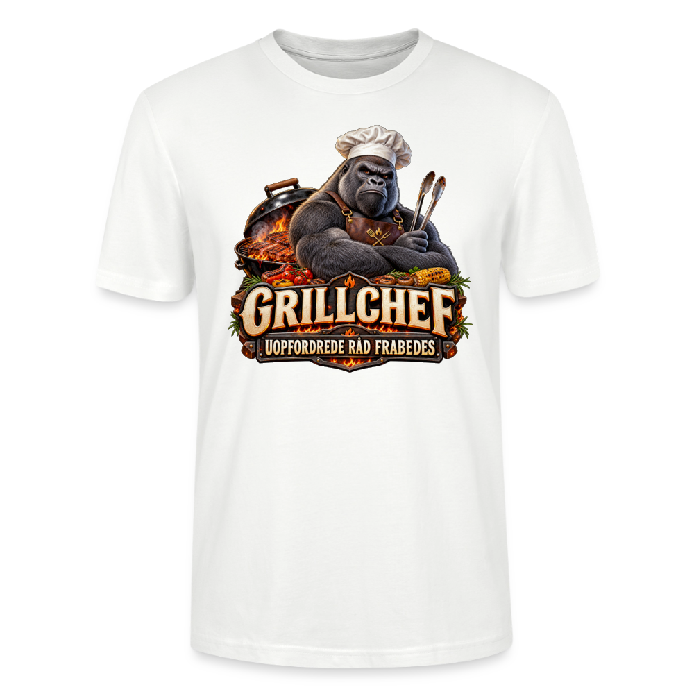 CityShirts - T-shirt - Grillchef – Uopfordrede råd frabedes - CS047 - hvid