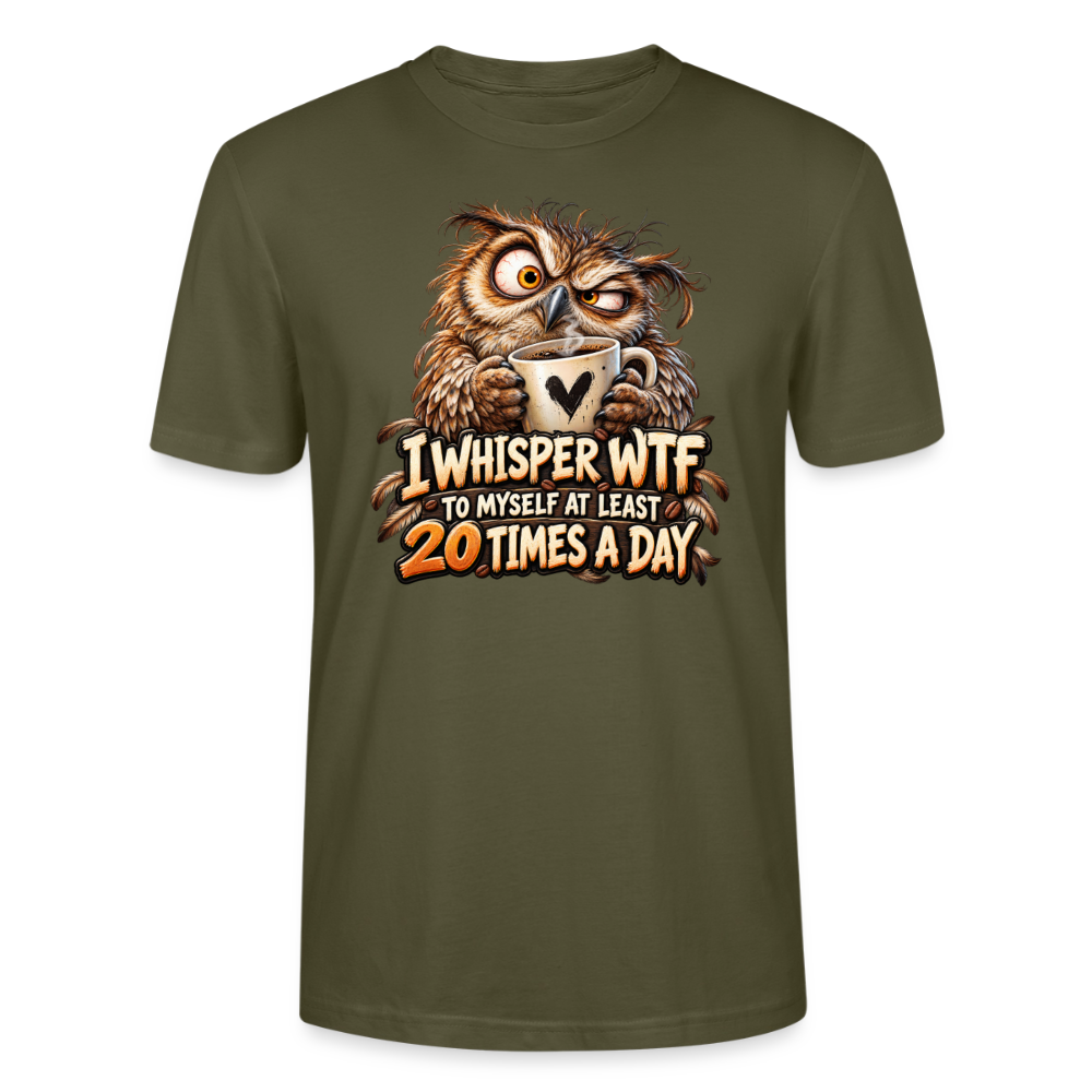CityShirts - T-shirt - I whisper WTF to myself - CS011 - khaki