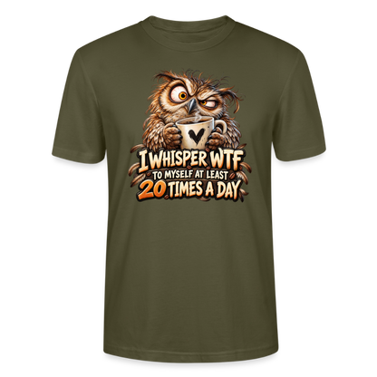 CityShirts - T-shirt - I whisper WTF to myself - CS011 - khaki