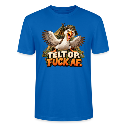 CityShirts - T-shirt - Telt op. Fuck af. - CS037 - påfugleblå